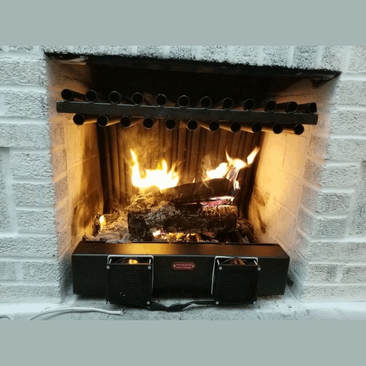 DGR Double Row Fireplace Grate Heater Burning Hearth