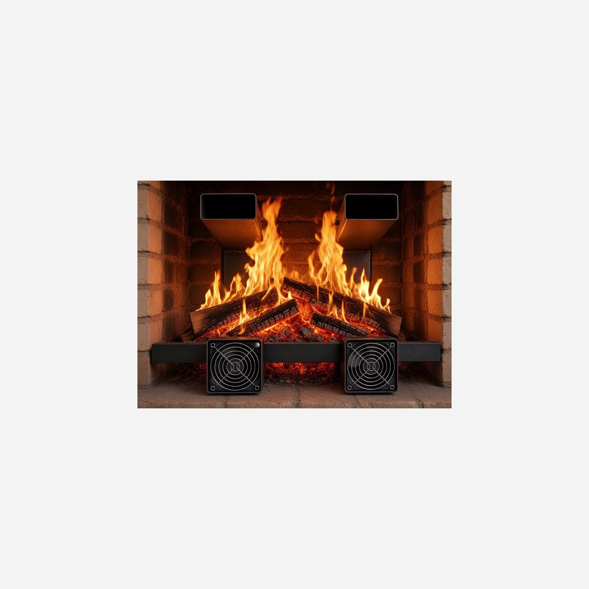 HTH Fireplace Heater Burning Flames