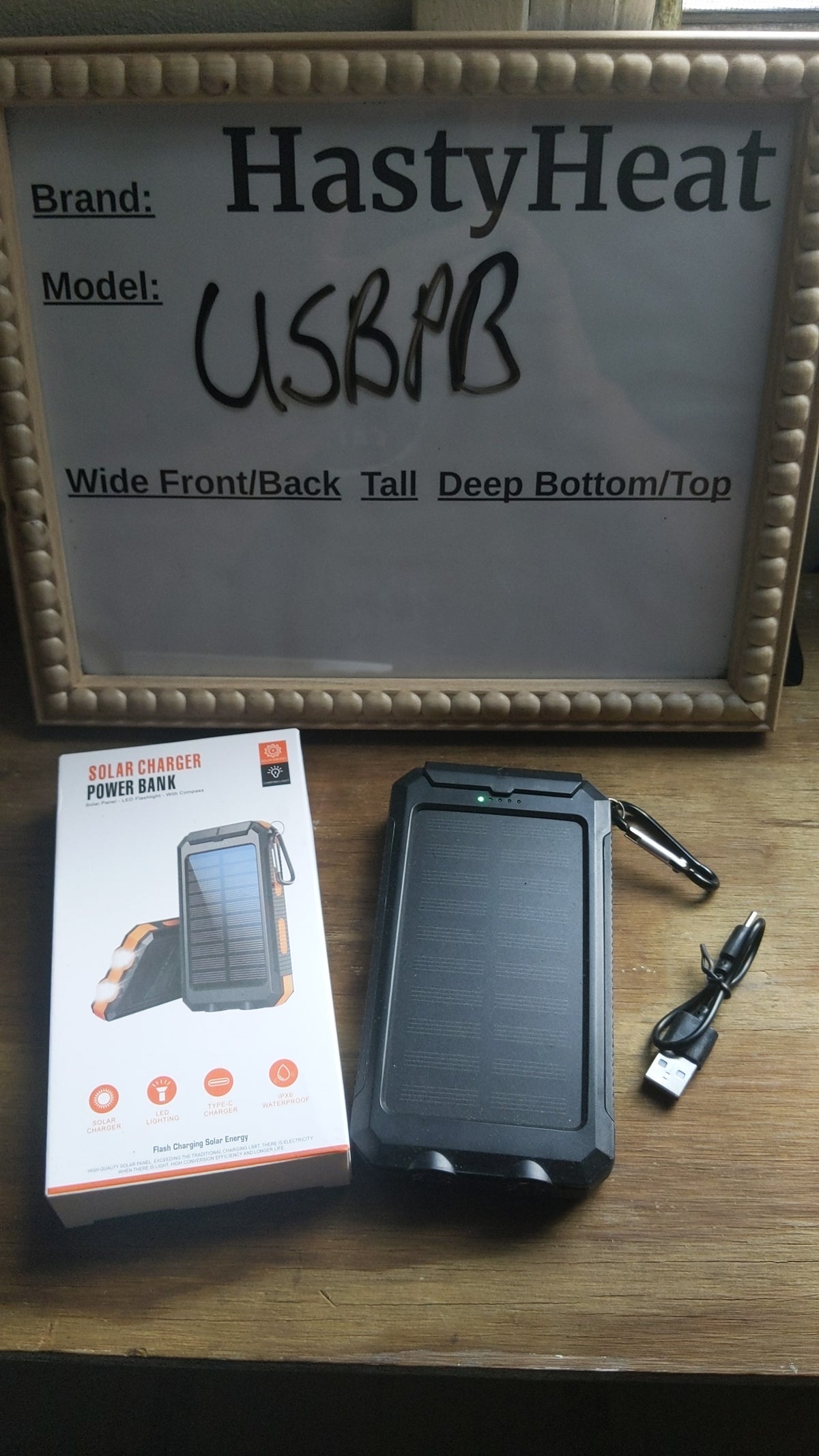 USBPB USB battery pack to power a grate heater fan