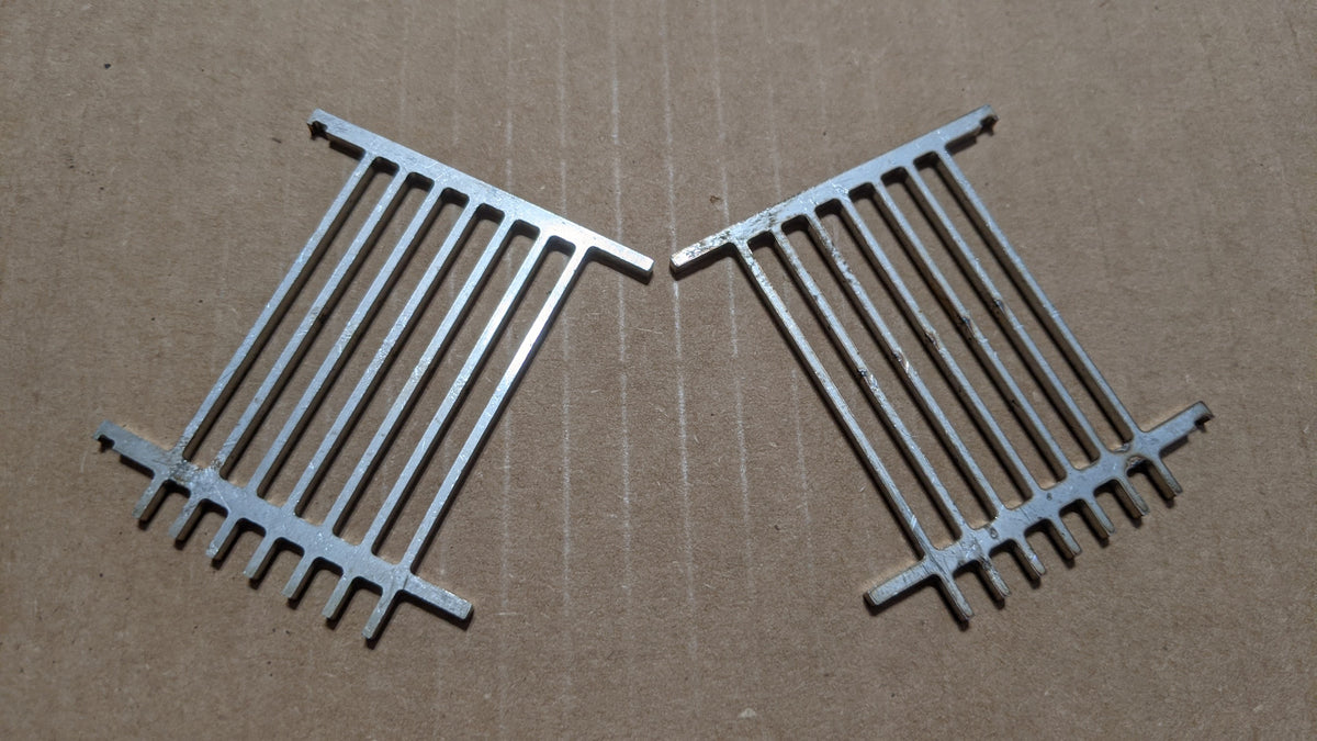 LPG stainless steel laser cut pellet grate, pair