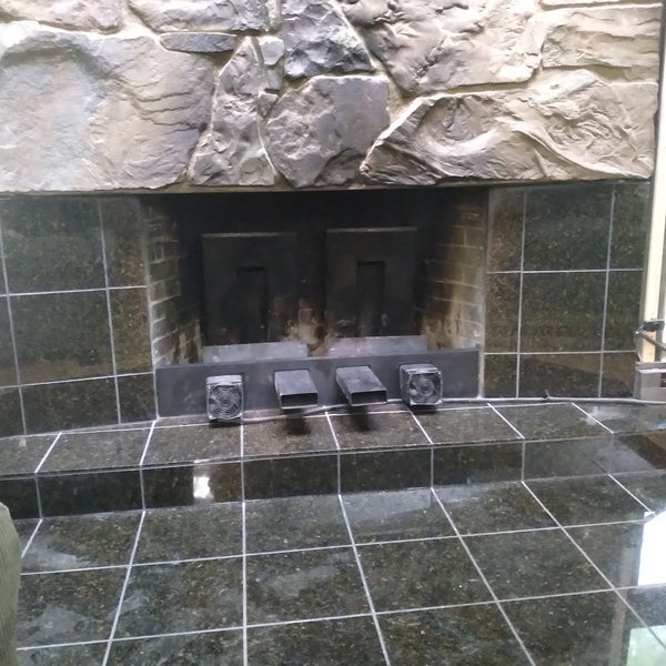 The Hasty Heat Q-Series are designed to interface with glass fireplace doors.