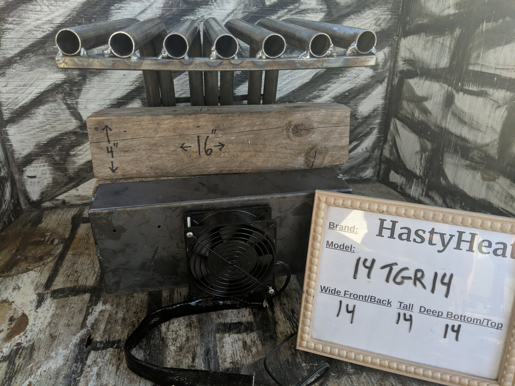 14TGR 14~24TD Tapered Fireplace Grate Heat Exchanger with Blower