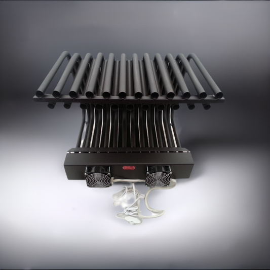 24DGR 24" Wide Double Row Fireplace Grate Heater Heat Exchanger Blower