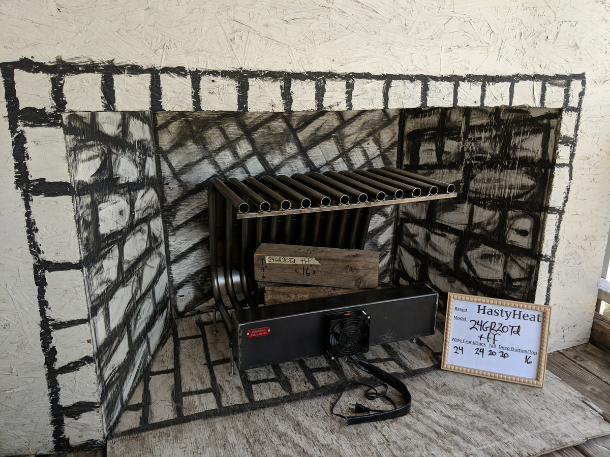 24GR Large Fireplace Grate Heater Heat Exchanger Blower