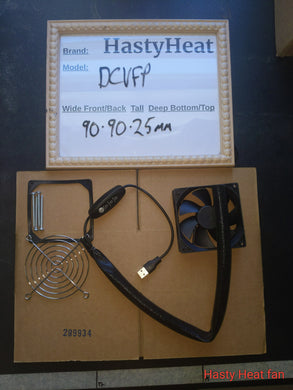 90VFP strong high output 90mm turbo fan and shielded speed control cord, part