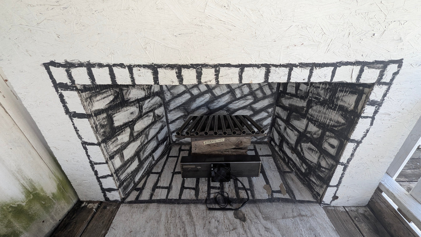 20TGR 20" Wide Tapered Fireplace Grate Heater Heat Exchanger Blower
