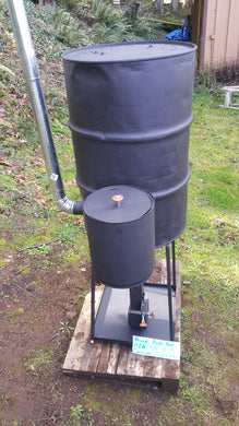 CHP-BS COMPLETE Wood Pellet Rocket Barell Stove Gravity Feed TLUD Mass FAR Infrared Heater