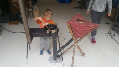 CHP-CS Wood Pellet Stove Tent Camp Cooktop Heat Exchanger Hopper