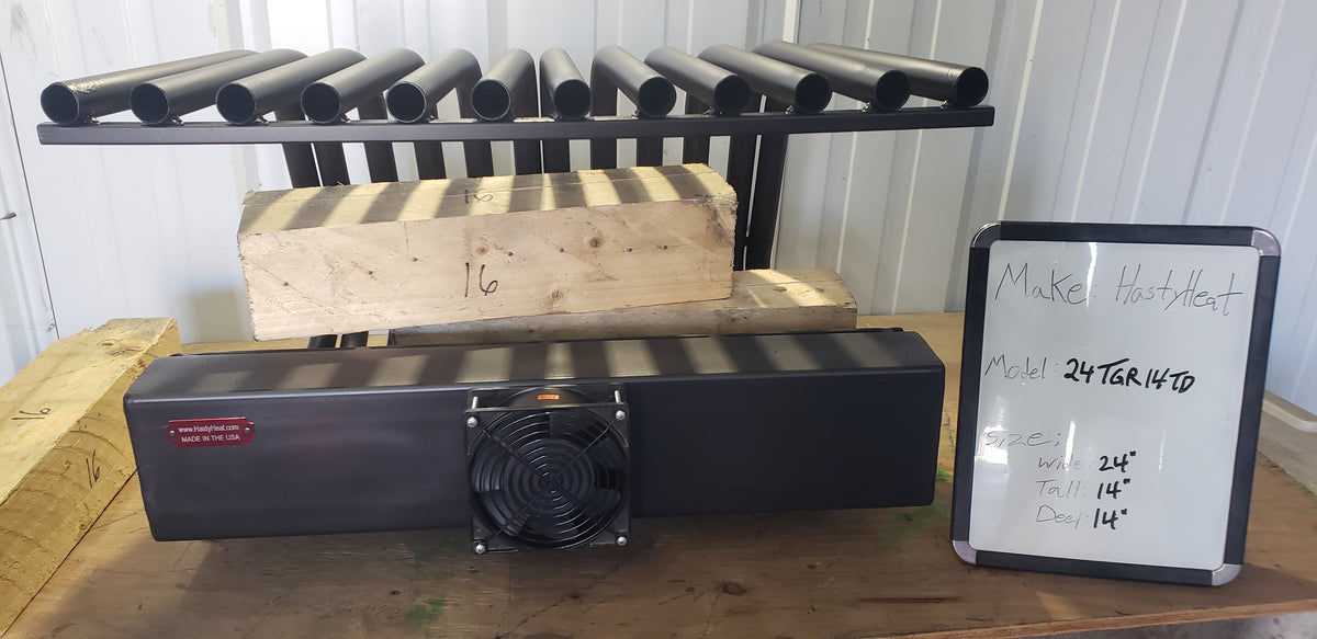 24GR Large Fireplace Grate Heater Heat Exchanger Blower