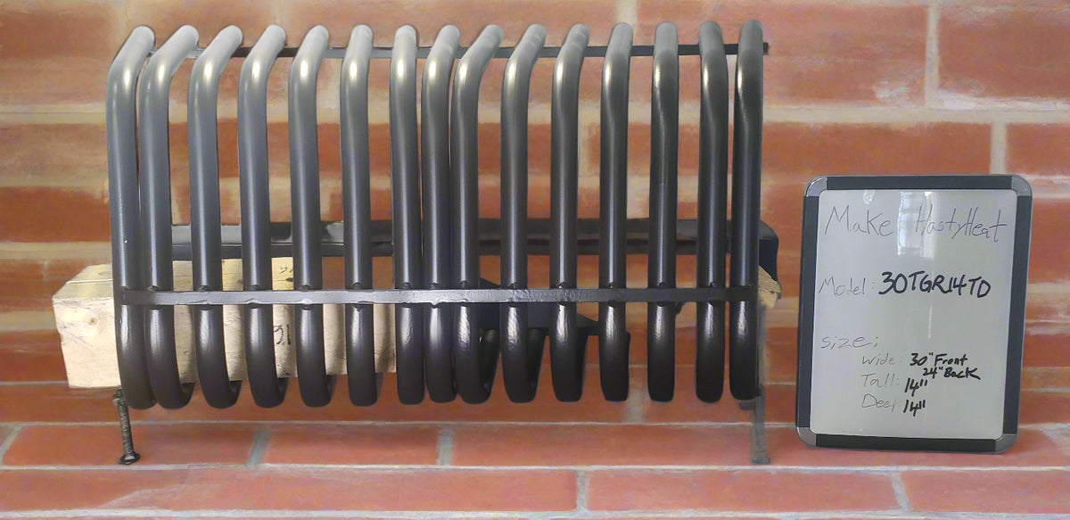 30TGR XL 30" Wide Tapered Fireplace Grate Heater Heat Exchanger Blower