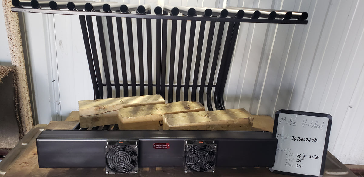 36TGR XXL Tapered Fireplace Grate Heater Heat Exchanger Blower