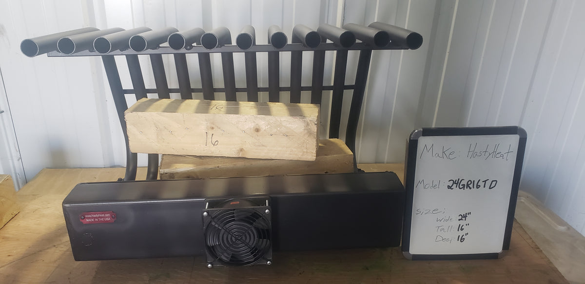 24GR Large Fireplace Grate Heater Heat Exchanger Blower
