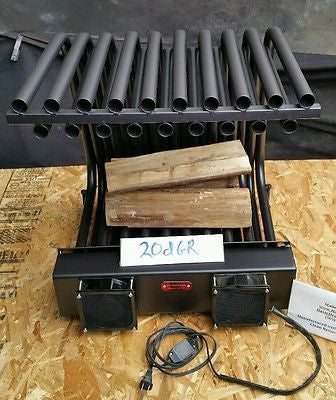 Mittelgroßer zweireihiger Kamin-Rostheizer mit zwei Gebläsen