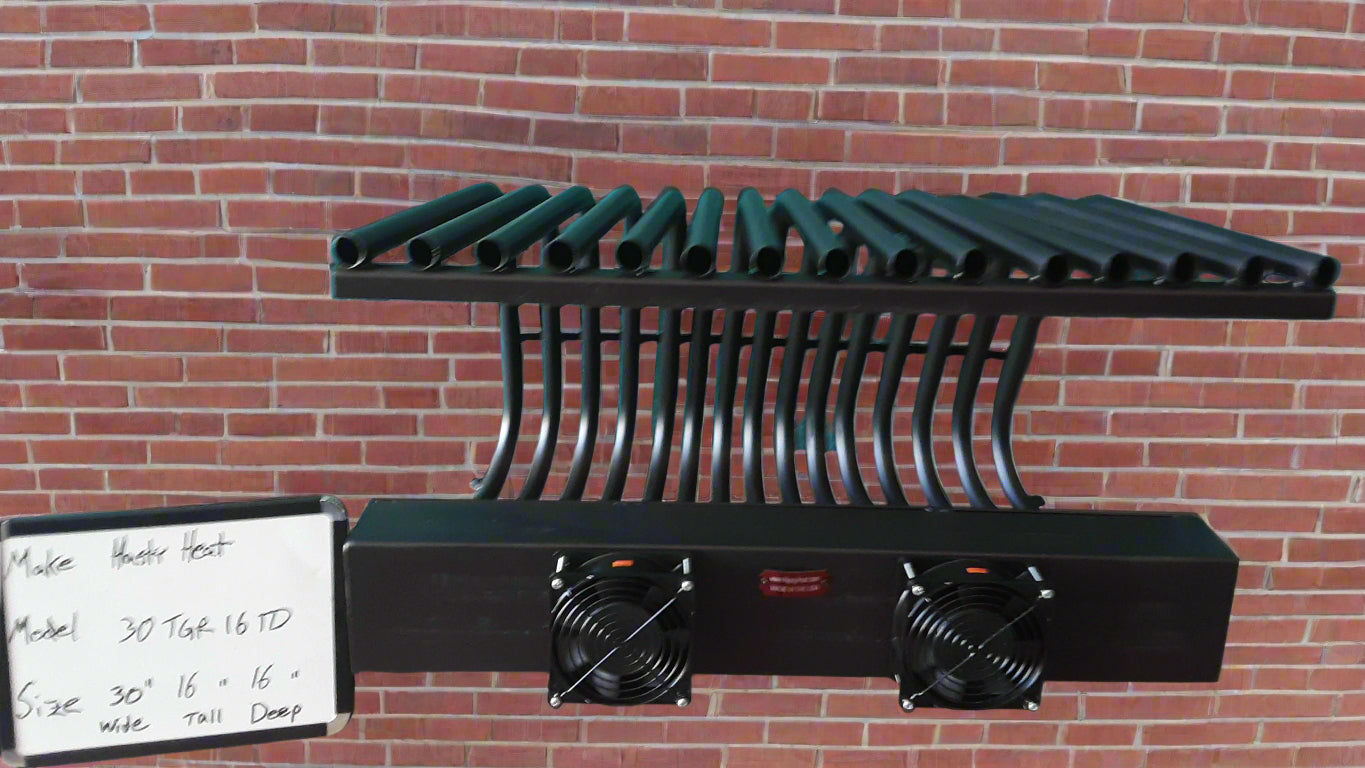30TGR XL 30" Wide Tapered Fireplace Grate Heater Heat Exchanger Blower